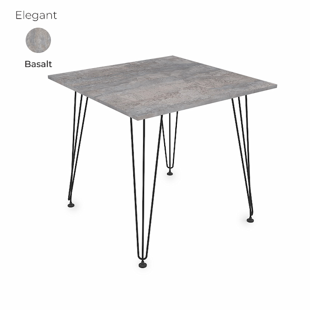 Стол обеденный квадратный Алсав 21Elegant.008 Basalt