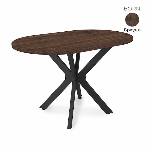 Стол обеденный овальный Алсав 21BORN-O.1200 Brauni