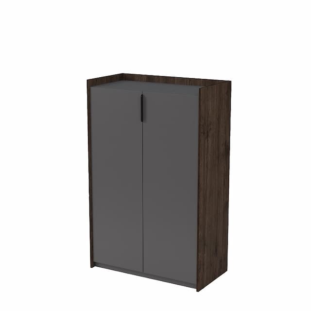 Шкаф средний Алсав MAGNETIC 15ШД.149 (900х460х1400) брауни/graphit