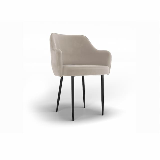 Стул Мастерфабрик Дада с подлокотниками Kenya beige ткань велюр