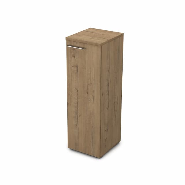 Шкаф пенал АЛСАВ Gloss line 9НП.017.1 teakwood/металл глянец