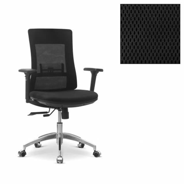 Кресло персонала Юнитекс Pulse A X/SL/3D ткань TW черная